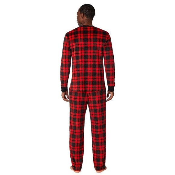 Jammies For Your Families Cuddl Duds Papa Bear Red Buffalo Pajamas Mens 2XLT - Picture 2 of 8